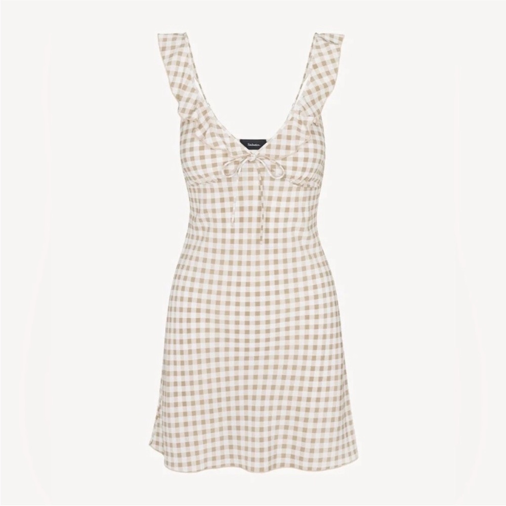 NWOT Realisation Par The Hazel Tan Gingham Size M